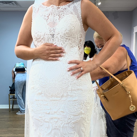 2021 Brand new couture line wedding dress with tags. Never worn. Never altered. - Picture 9 of 10